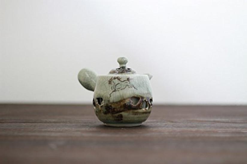 Ohori Soma Ware Matsunaga Kiln Double-Layered Teapot, Perfect as a Gift for a 60th Birthday. Stylish Teacup and Teapot with Double Walls for