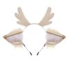 Handmade Plush Deer Antler Headband With Faux Fur Ears Cosplay Accessory Women Men Festival Party Costume