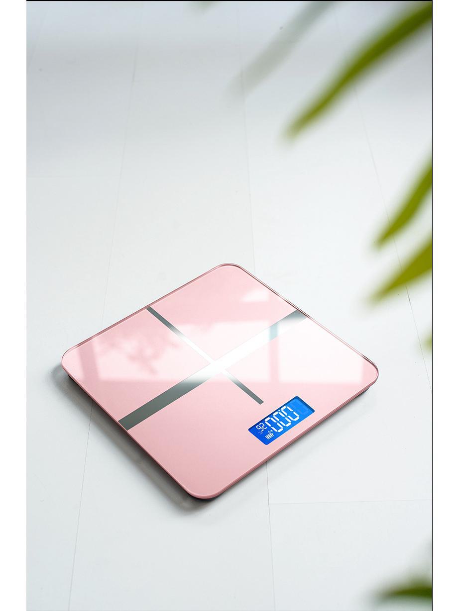 

lotLotte Бытовые электронные весы для измерения веса тела 26*26 battery model розового золота