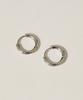 Novice Tokyo Cz Hinged Hoop Pierce Surgical Cz Hinged Hoop Pierce [Stainless] / Silver