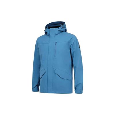 Solid Color Casual Hooded Sports Windbreaker Men Outerwear Light-Denim-Blue AFDSC11-1