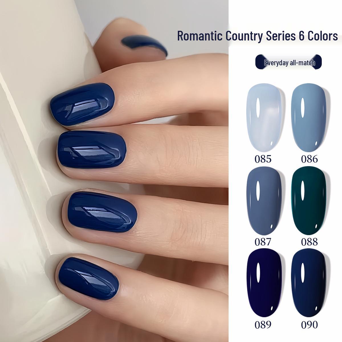 

Nail Art Gel Polish - Long-lasting Blue Series Set for Women s Influencer Style