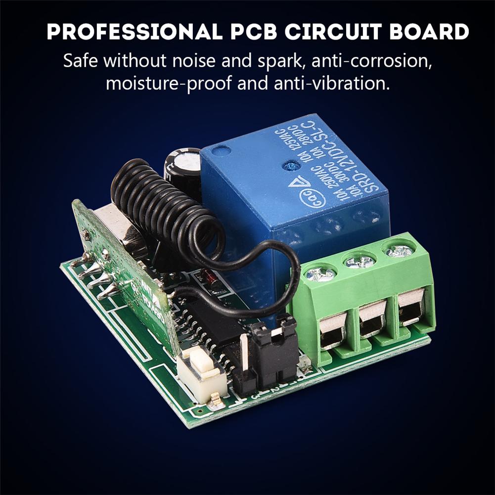 DC 12V 10A Single Channel Relay RF Wireless Switch Receiver   Remote Control Transmitter
