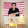 Dylan O'Briens Maze Runners Wandteppich mit rosa amerikanischen Flaggen für Schlafzimmer, Wohnzimmer, Heimdekoration, Hintergrundstoff, Festivalgeschenke