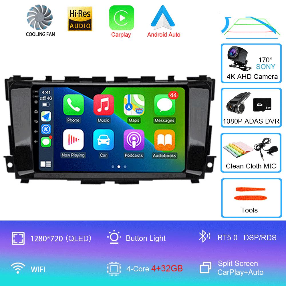 For Nissan Teana 3 Altima 5 L33 2013 - 2020 Video Player Navigation GPS Car Radio Multimedia Android 14 WIFI Touch Screen 9 10"