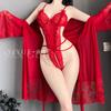 Original Erotic Underwear, Lace Seductive Jumpsuit, Feminine See-through Pajamas, no-take Uniform Set 8948