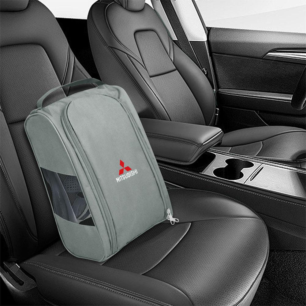 Car Emblem Sneaker Storage Bag Auto Organizer Interior Accessories for Mitsubishi Asx Lancer V73 Triton Colt Evolution Xpander