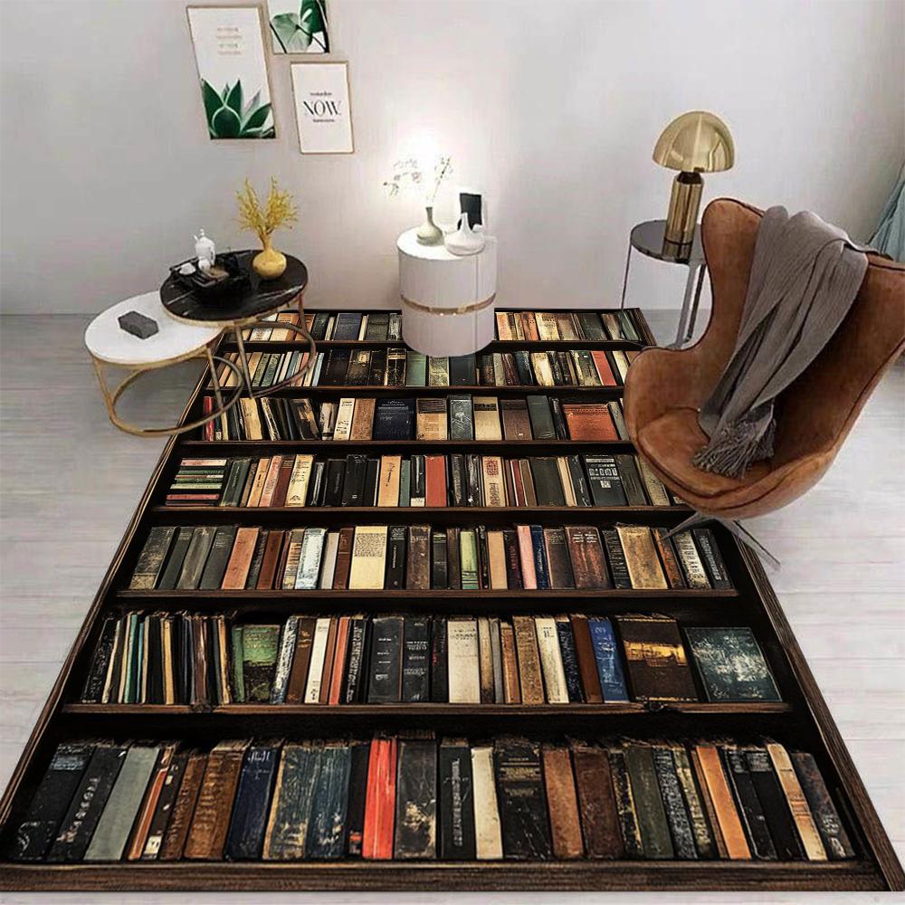 Bookshelf Carpet Cartoon Living Room Bedroom Kitchen Sofa Table Balcony Rug Non-slip Washable Mat Exquisite Ornaments