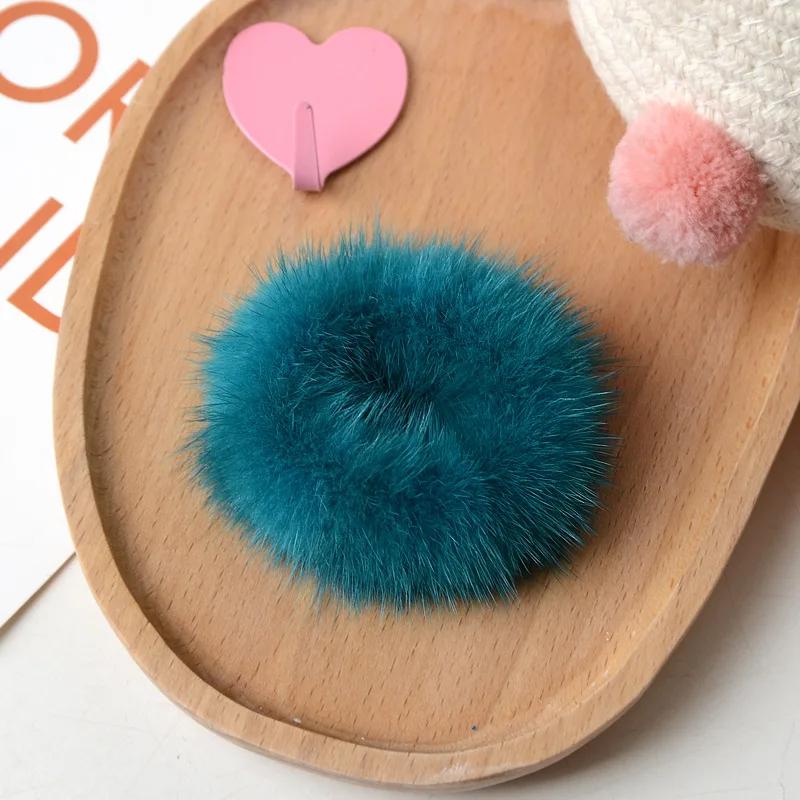 Haarband 100% Echtes Nerzhaar Seil Haargummi Seil Pferdeschwanz Schwanz Streifen Handgelenkband Vintage Elastisch Kopfschmuck Haarband