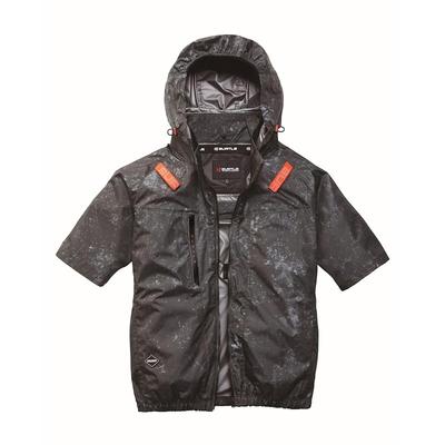 BURTLE Aircraft Short-Sleeve Blouson (High-Back Fan) (Unisex) Spring/Summer Storm Black AC2096HB 79 L
