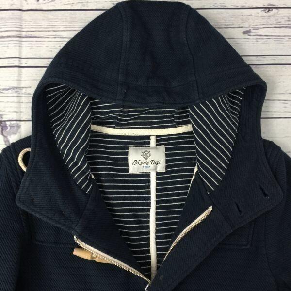 Men's Bigi Hooded Duffle Coat Navy Size 02 Men's M(USED)