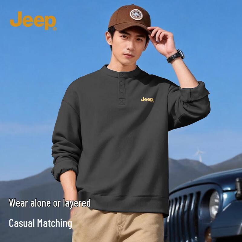 JEEP Men s American Retro Crewneck Sweatshirt XL