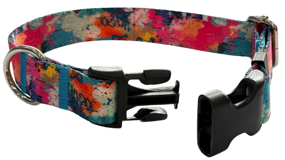 Dog Collar 2 Cm with Buckle Adjustable StreetArt Fasten Dog Collar 2 Cm with Buckle Adjustable StreetArt Fasten XL: 50-75cm