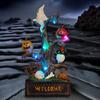 1Pcs Halloween Pumpkin Ghost Tree Atmosphere Colorful Light Luminous Resin Craft Ornaments For Halloween Home Indoor Party Decor