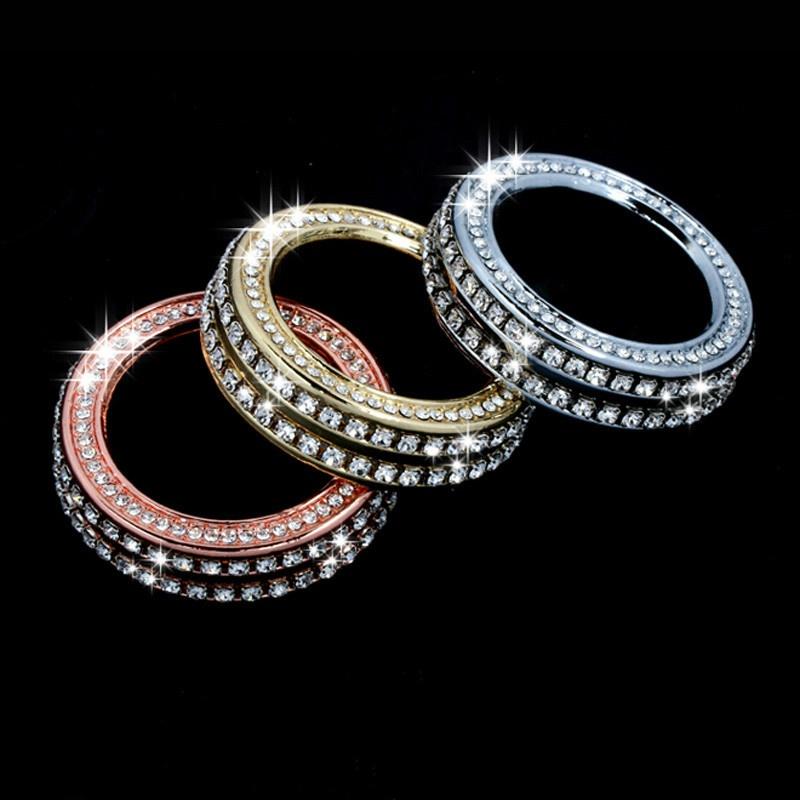 Zinc alloy diamond Air conditioning knob decoration circle Set auger sticker for Volk+swa+gen VW