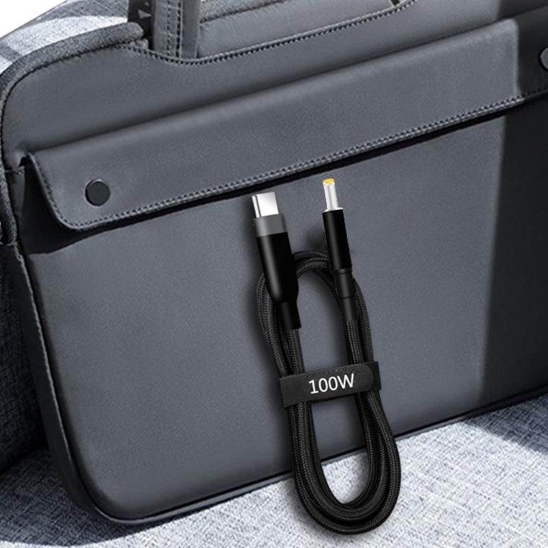 Fast Charging Laptop Power Cord USB C Tip to DC7.9x5.5mm 20V for Notebooks Power Supply Charging Cable Braided Wire