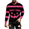 Men's Halloween Striped Long Sleeve Shirt Casual Loose Fit for Party and Everyday Wear