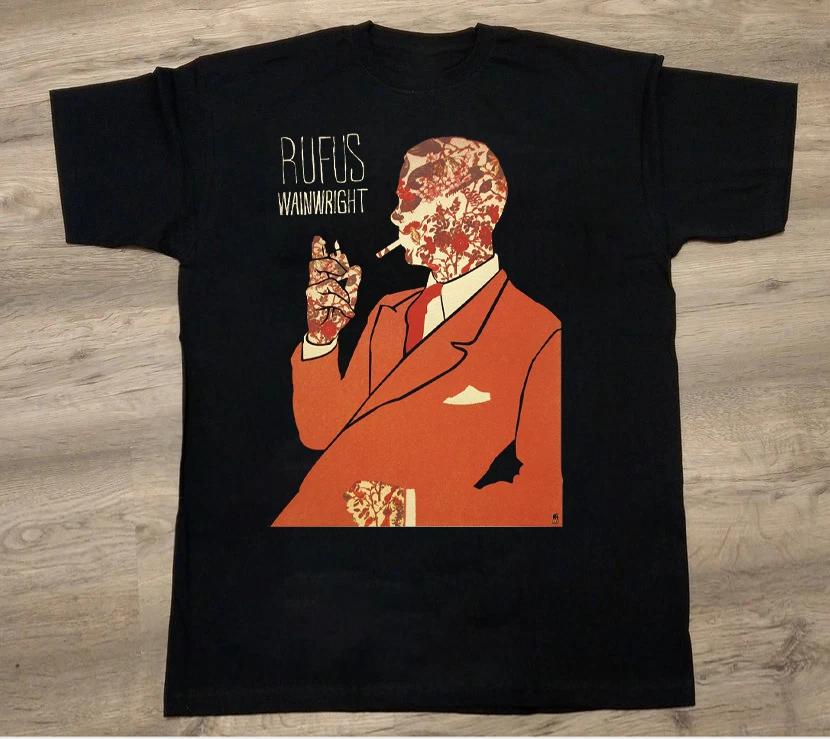 Rufus Wainwright Black Cotton Shirt Full Size S5xl Cl641 S