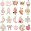 Mixed Color Cartoon Enamel Alloy Pendants for DIY Bracelets & Keychains