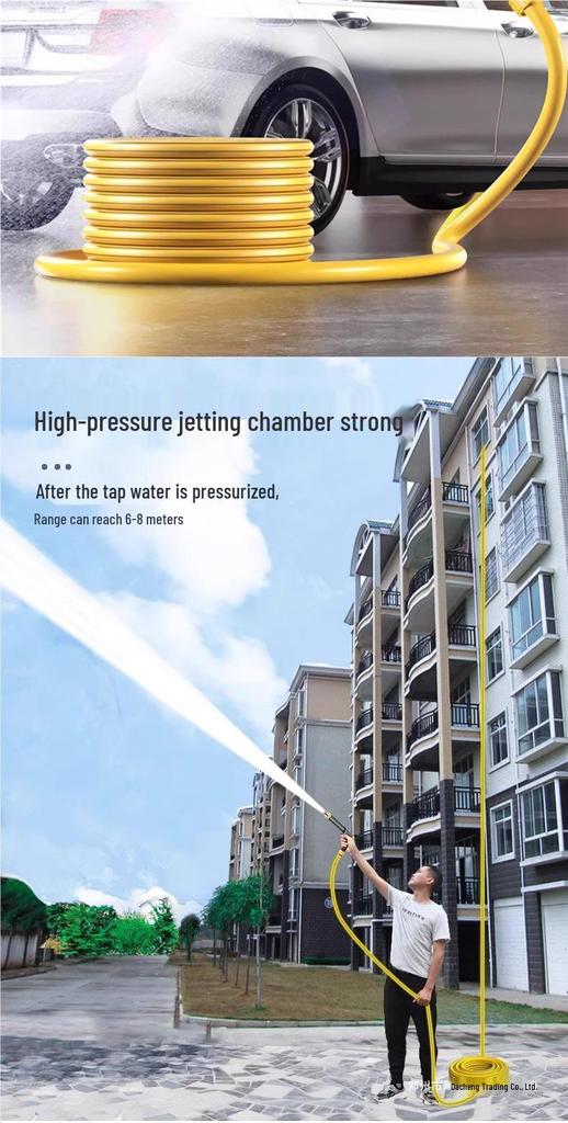 High-Pressure Home Car Wash Water Gun with Tap Connection for Flushing Yards and Windows