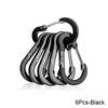 6 Pieces 12 Pieces Outside Camping Multi-tool Carabiner Steel Small Carabiner Clip Fishing Accessories High Quality Practical Daily Use