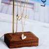 L316 Stainless Steel White Shell Heart Pendant Necklace For Women Dainty Simple Tender Clavicle Chain Jewelry Gift