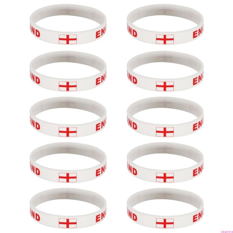 10Pcs/set Soft Elastic 2026 Sports Event Fan Bracelets Showcasing International Team Color Great For Collector