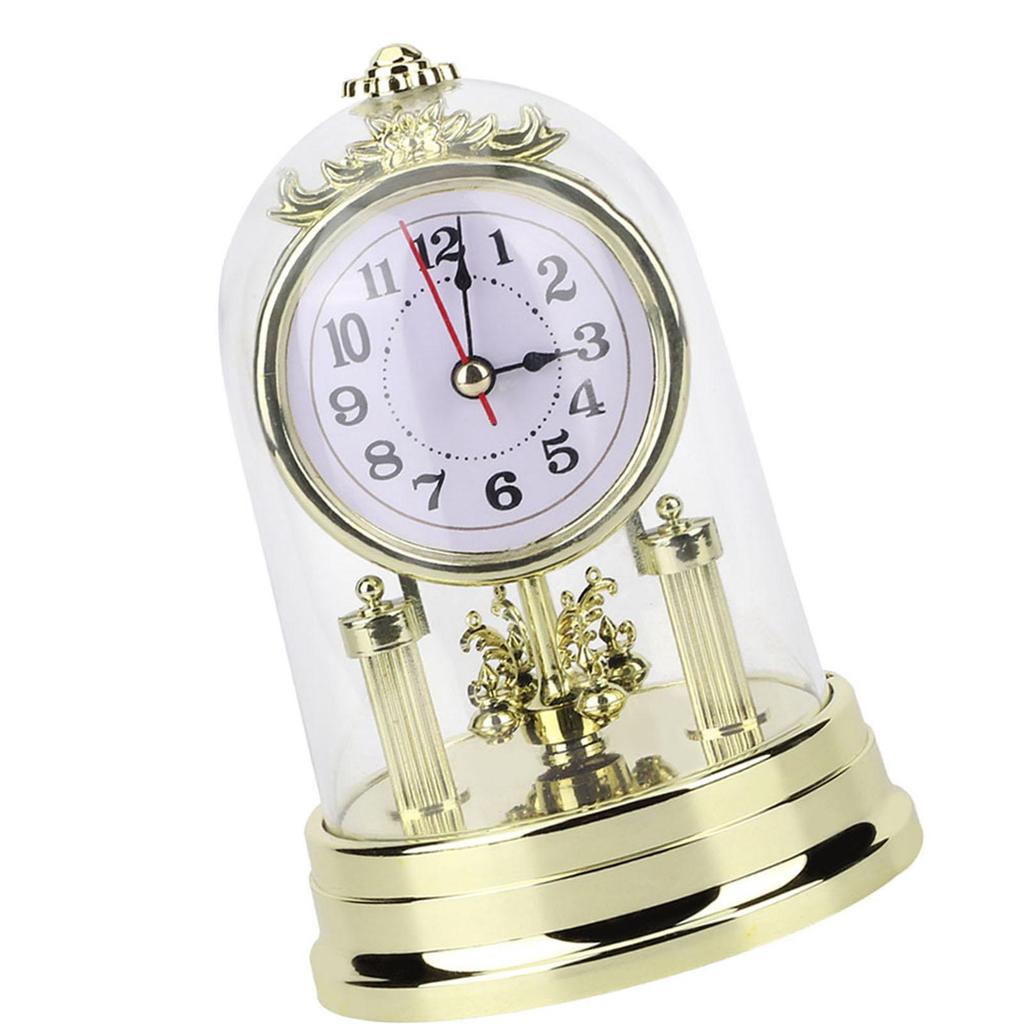 European Retro Style Living Room Clock Antique Silent Table Clock Home Decor KTJ