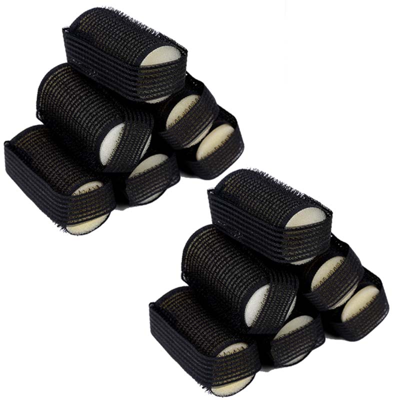 Lockenwickler aus Schwamm, Lockenwickler, Modellier- und Schlafwickler, groß, für Nylon, selbsthaltend, Damengriff, Friseur-Modellier-Schaum, Lockenwickler, Schlaf-Lockenschlauch, 12 Stück