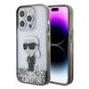 Etui Do iPhone 15 Pro Karl Lagerfeld Liquid Glitter Ikonik Przezroczyste