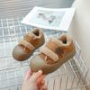 2024 Winter New Children's Shoes Girls Korean Style Lamb Wool Girl Cotton Shoes Thicken Velvet Warm Anti-kick Furry Shoes