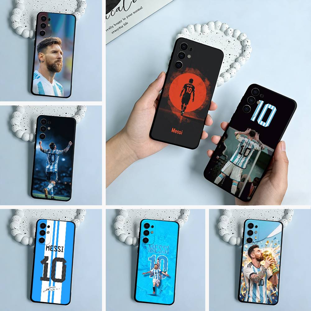 M-Messi-10 basketbalový Černý měkký silikonový kryt na telefon pro Samsung S25, S24, S21, S22, S23, S30, Ultra, S20, Plus, FE, Lite