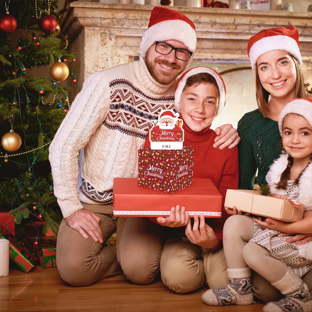 Santa Claus Red Pattern Surprise Gift Box Christmas Decoration Atmosphere Prop