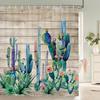 Tropical Cactus Shower Curtain Polyester Fabric Bath Curtain For The Bathroom Decorations Multi-Size Printed Shower Curtains