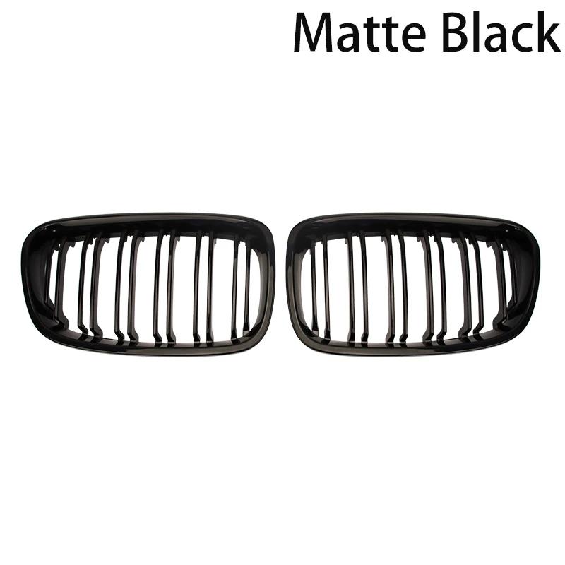 

Pulleco автомобильный передний бампер решетка радиатора гоночные решетки для BMW 1 серии F20 F21 11-14 сменные двойные планки глянцевые черные решетки матовый черный