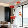 Chinese Japanese Home Decor Faux Fall Leaves Decor Artificial Fall Leaves Stems Realistic Faux Branches with Green for Home