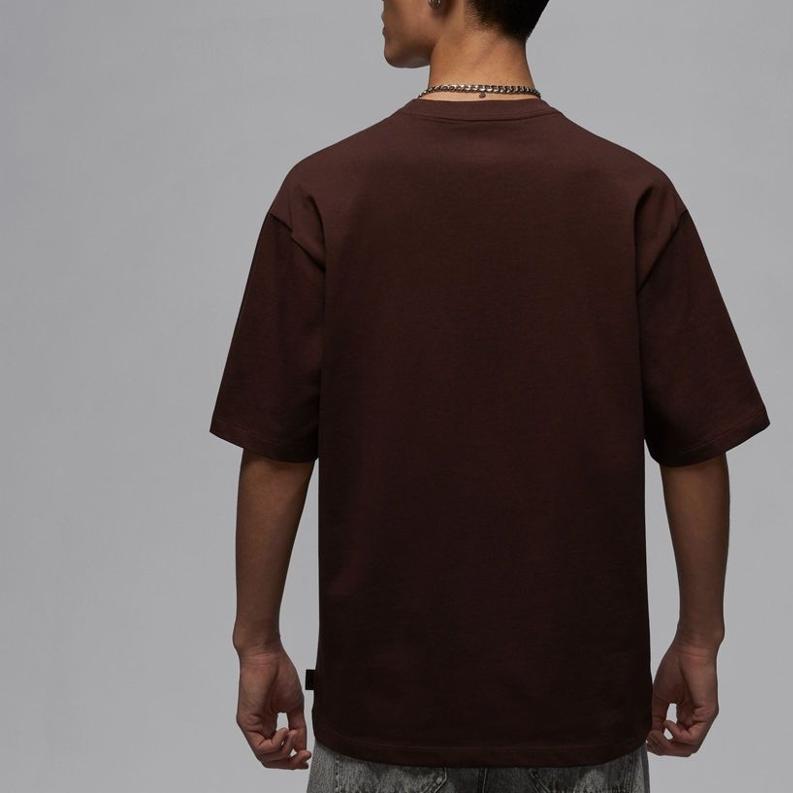 Jordan Letter Embroidery Sports Casual Short Sleeve T-Shirt Men Tops Deep-Red HJ2321-227