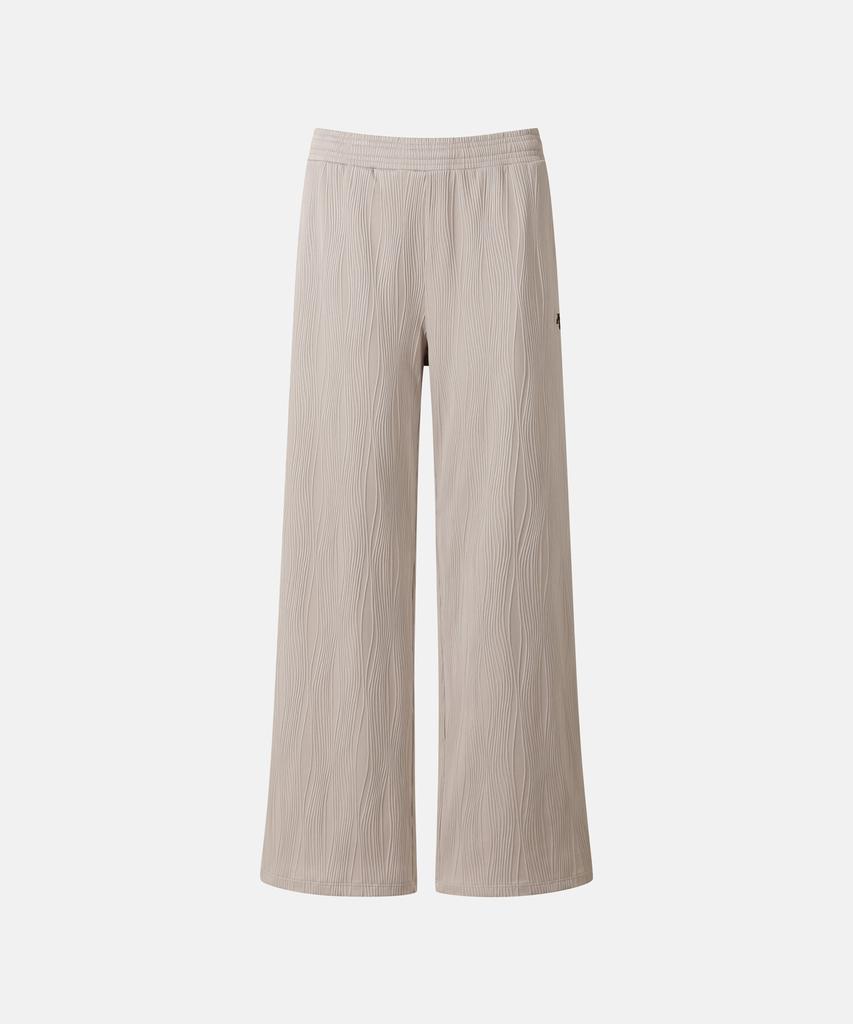 DESCENTE Women'S Ribbed Semi-Wide Fit Training Pants Brown Sr322Pkp71