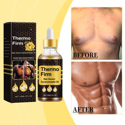 Bee - Männliches Brustentwicklungsöl, verbrennt überschüssiges Öl, um die Brustkompaktheit zu verbessern, reduziert Schwellungen und fördert die Durchblutung, 30 ml