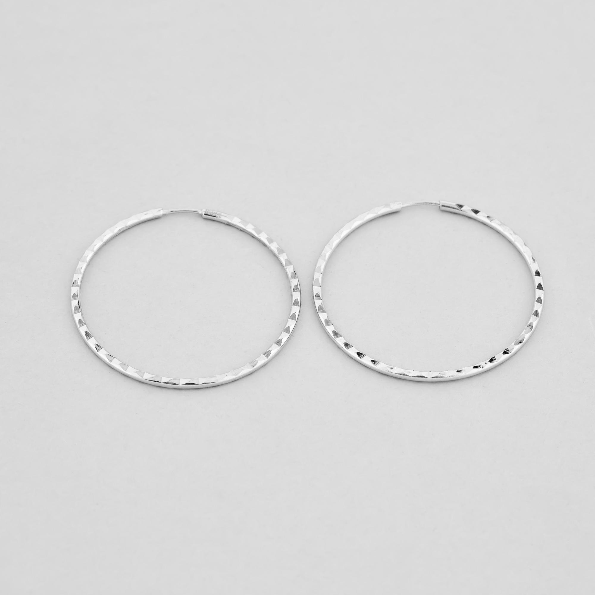 

Сережки Тонкі Грані срібний