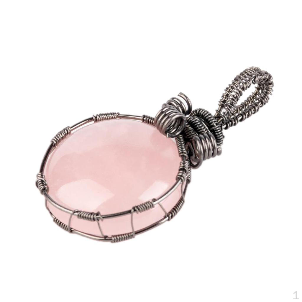Crystal Pendants Quartz Oblate Necklaces Pendant without DIY Necklace Jewelry Making
