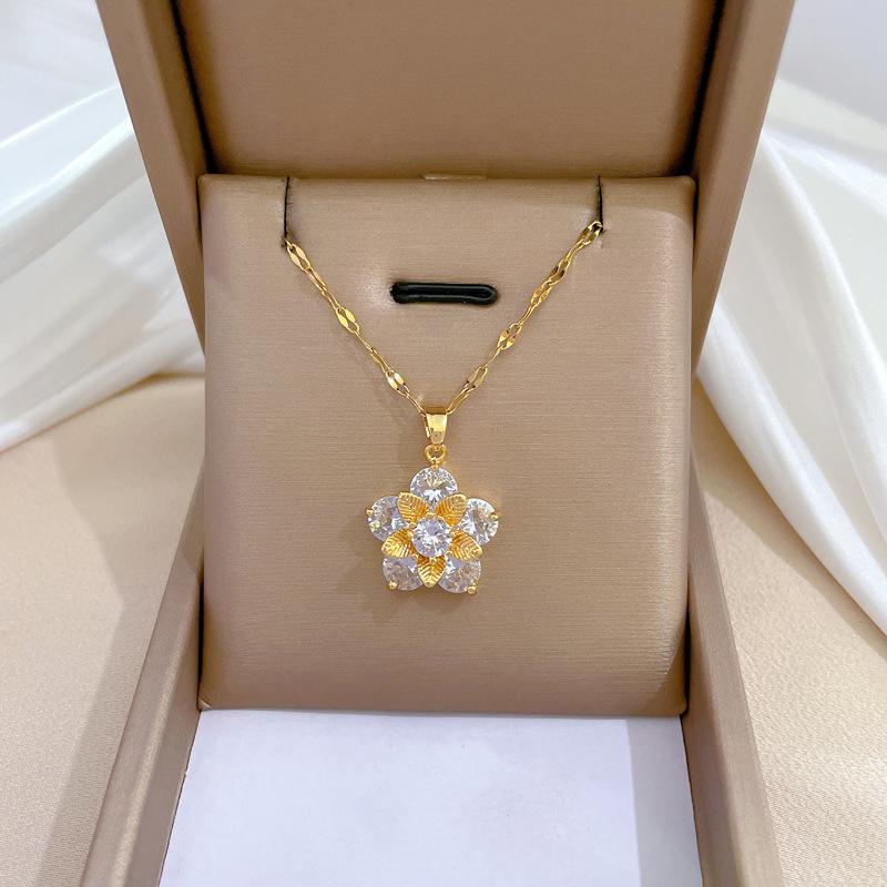 Collier à la mode pour femmes, en cuivre, Micro incrusté, en acier, Simple, maille rouge, chaîne de collier exquise