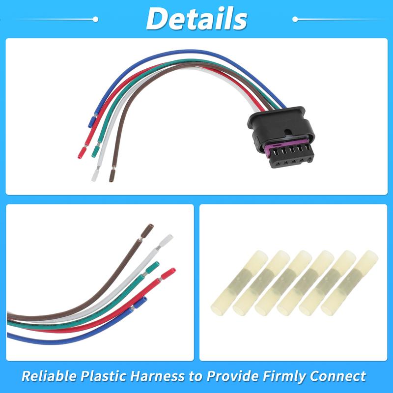 UXCELL No.68406157AA Rear Tail Light Harness for Jeep Renegade 2015-2023 6 Pin Rear Tail Lamp Wiring Harness Connector Plug 5.4"