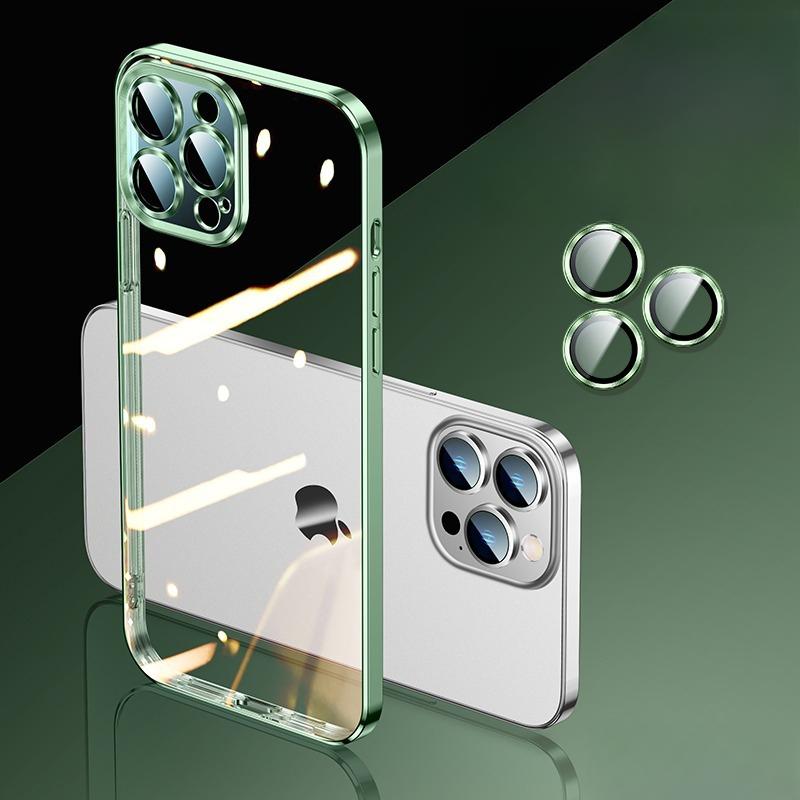 Applicable To Apple 16 Mobile Phone Case 15 Transparent Ultra-thin IPhone 14 Pro Protective Case 13P Lens Film Dustproof
