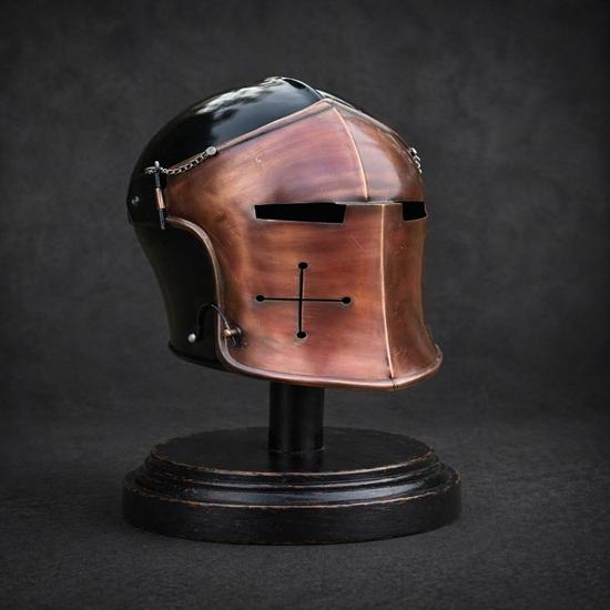 Barbuta Helmet Medieval Knight Armor 18g Mild Steel Cosplay Halloween Costume Visored Warrior Helmet Gift
