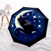 1pc Moon Cat Automatic Open/Close Umbrella, Windproof, Folding Compact Umbrella with Lightweight Design for Women/Men093