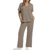 Women's Two,Piece Summer Slightly Loose Top And Pants Casual Set