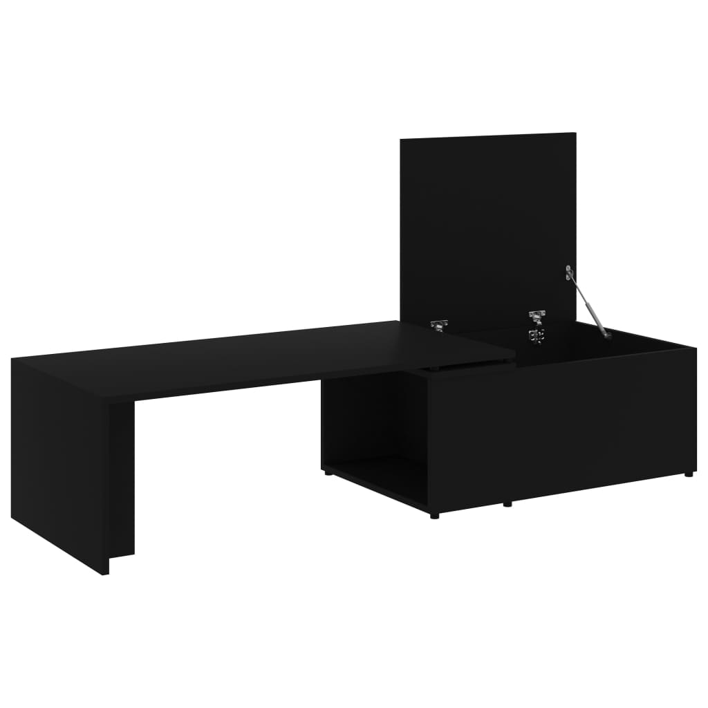 Coffee Table Black 150x50x35 Cm Particleboard