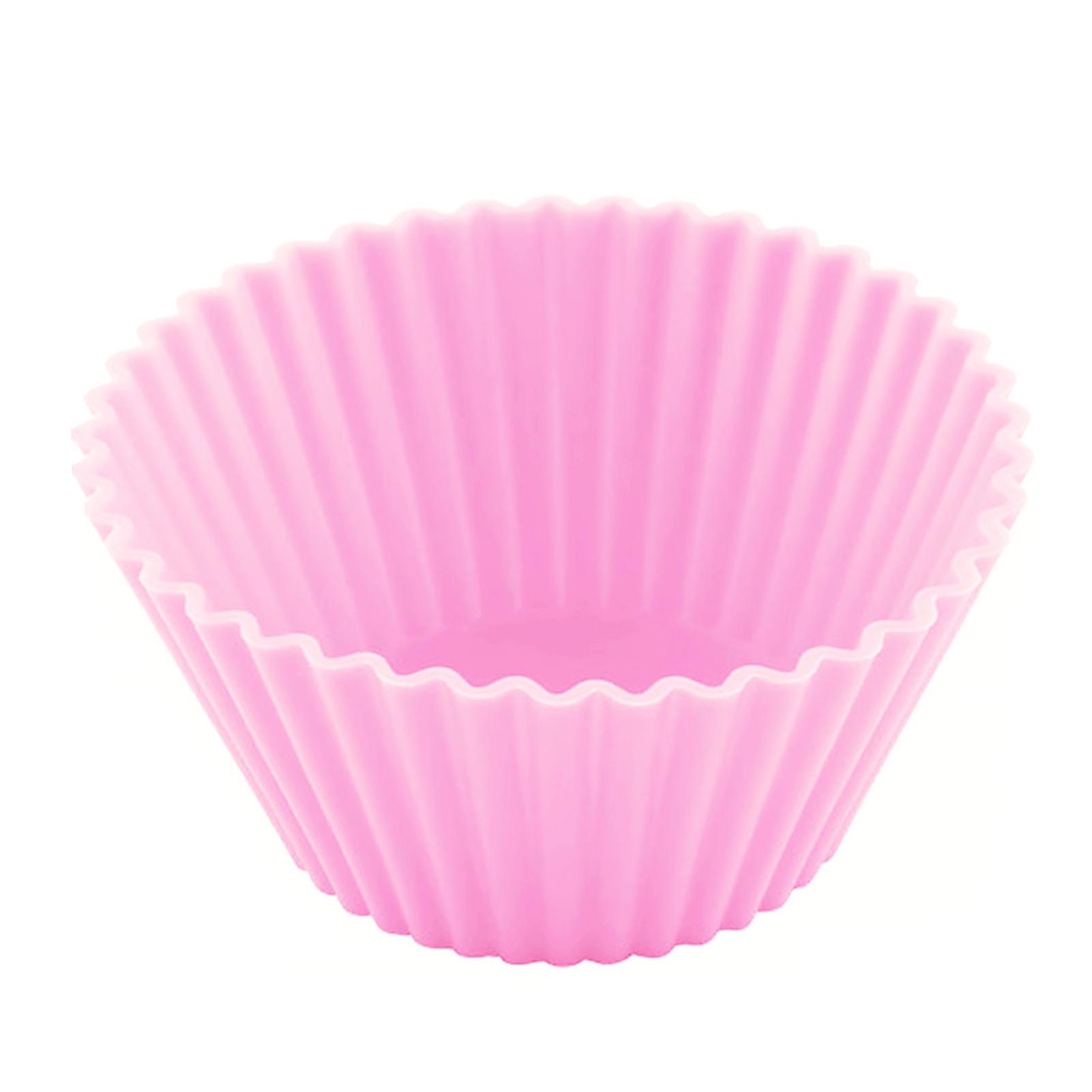 

10X Reusable Silicone Round Cake Cup Muffin Chocolate Cupcake Mold Baking Mould