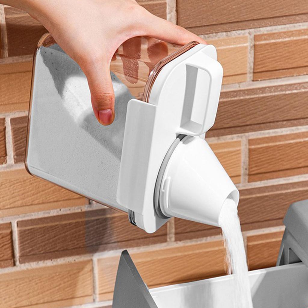 1100ml Waschmittelspender Transparenter Kunststoff Weichspülerbehälter mit abnehmbarem Deckel